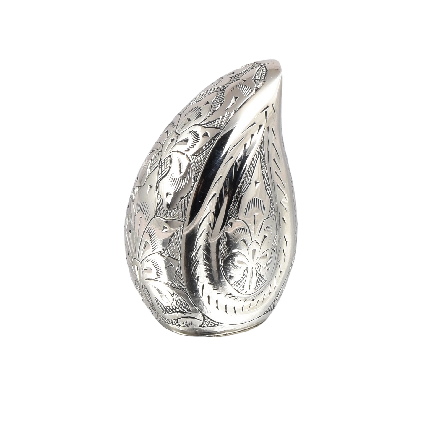 Black and Silver Teardrop Keepsake Urn