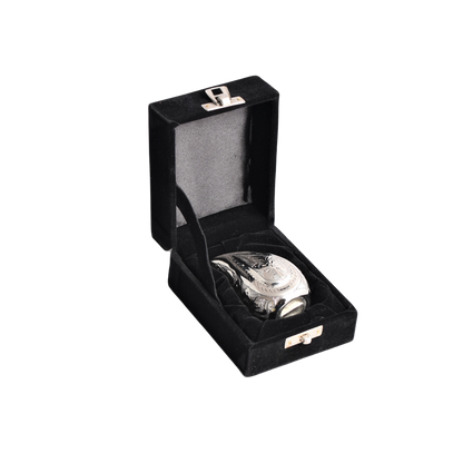 Black and Silver Teardrop Keepsake Urn