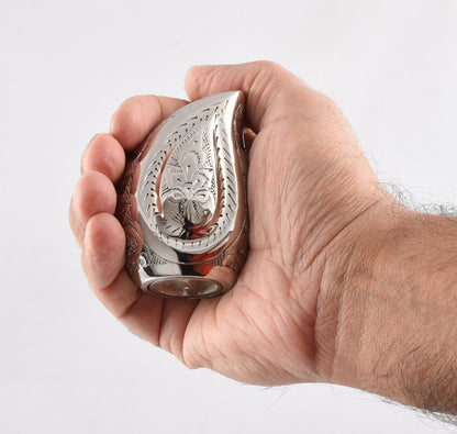 Black and Silver Teardrop Keepsake Urn