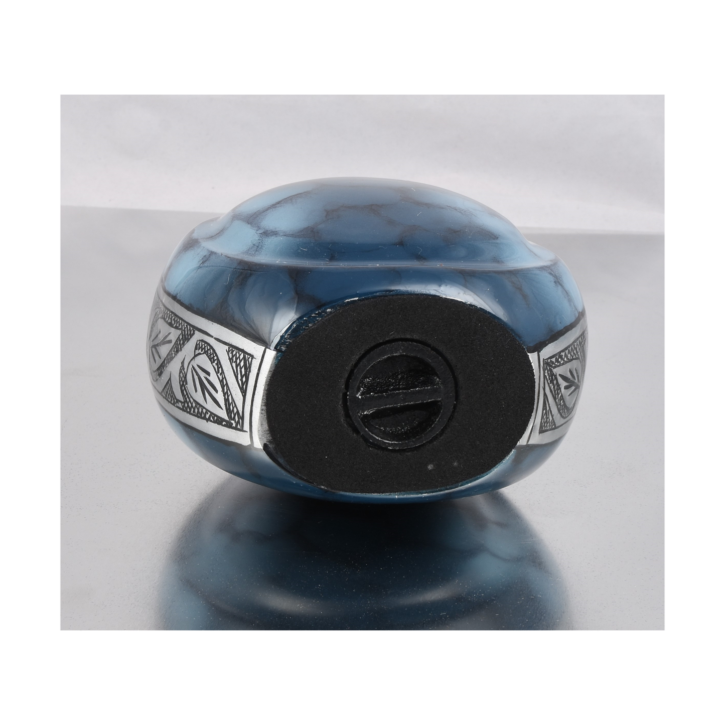 Small Blue Clouded Teardrop Urn