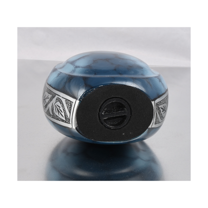 Small Blue Clouded Teardrop Urn