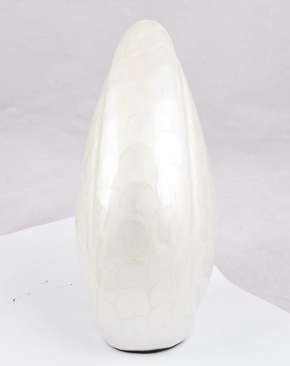 Small Pearl White Teardrop Urn