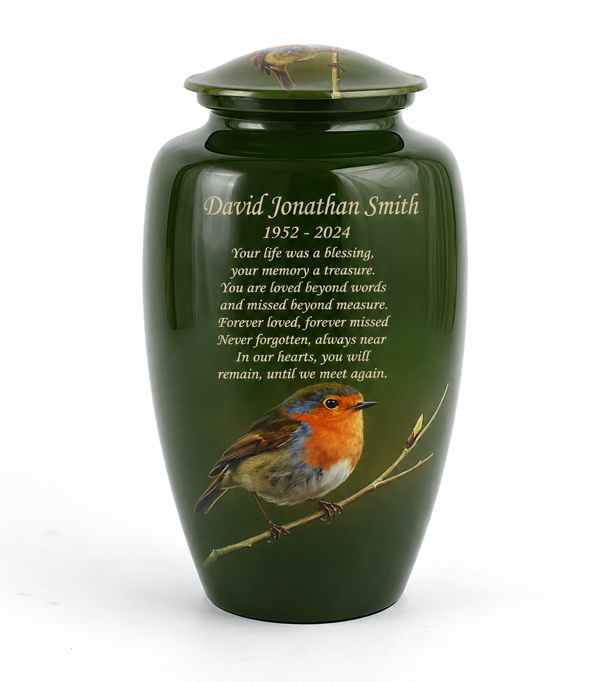 Robin Bird Adult Cremation Ashes Urn