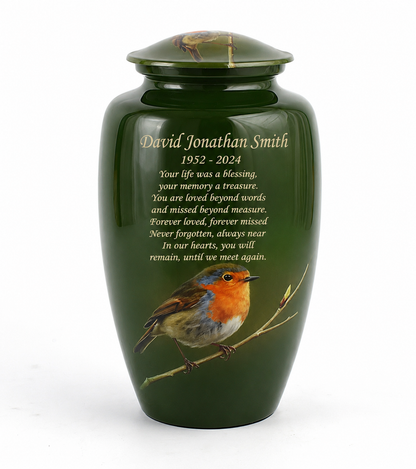 Robin Bird Adult Cremation Ashes Urn