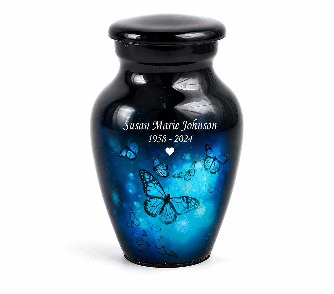 Blue Butterflies Mini Keepsake Urn