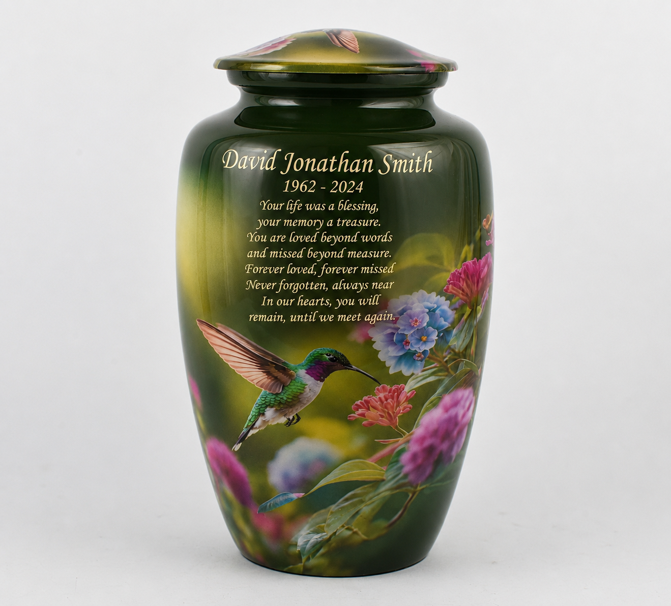 Hummingbird Garden Adult Cremation Ashes Urn