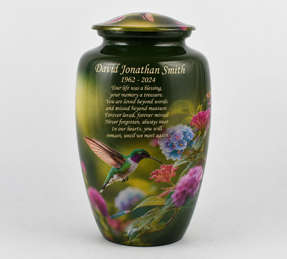 Hummingbird Garden Adult Cremation Ashes Urn
