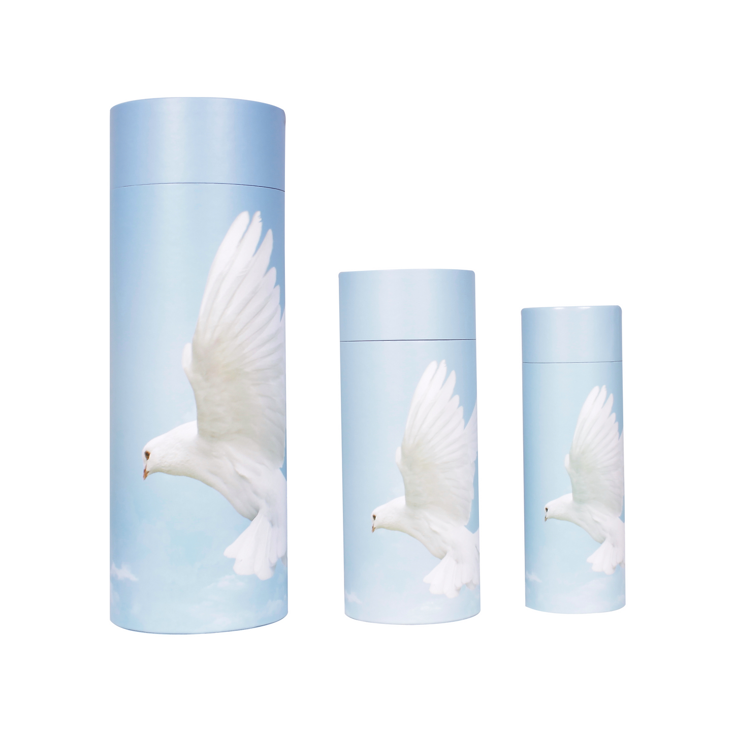 Flying Dove Scatter Tube / Biodegradable Urn - 4 Sizes