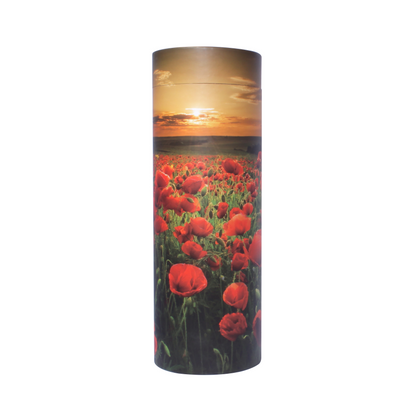 Poppy Sunset Scatter Tube / Biodegradable Urn - 4 Sizes