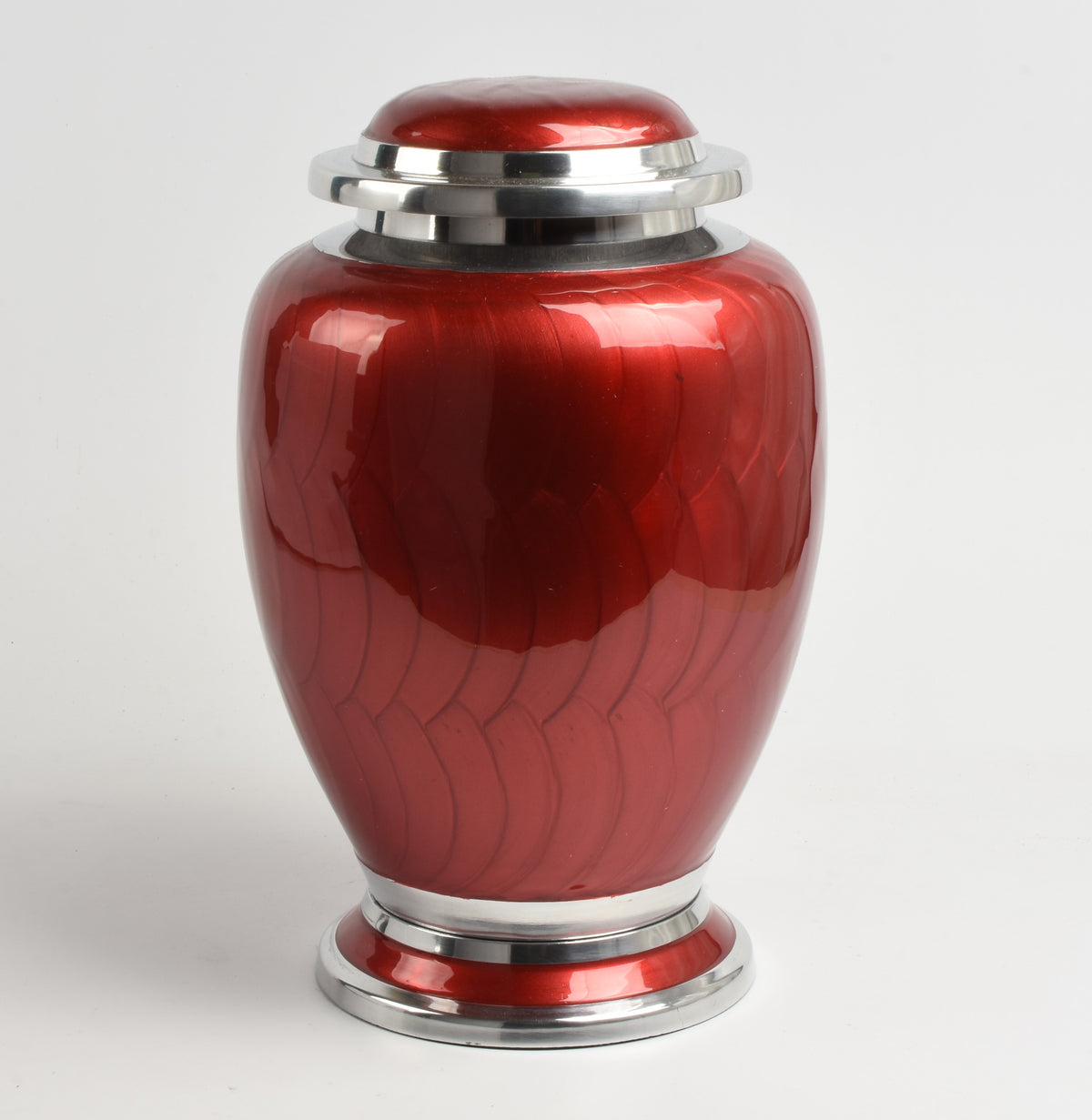Red and Silver Dove Shape Adult Urn