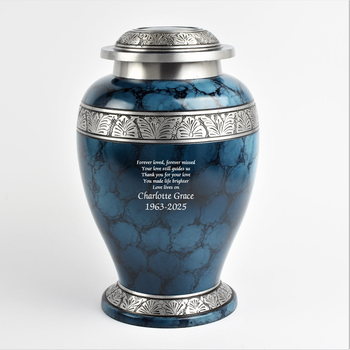 Blue Cloud Dove Shape Aluminium Cremation Urn
