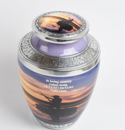 Fishing Man Cremation Urn Testi Shape