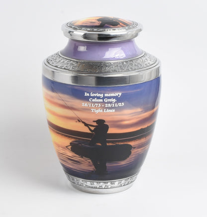 Fishing Man Cremation Urn Testi Shape
