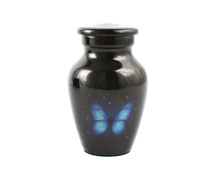 Mini Blue Butterfly with Stars Small Keepsake Urn