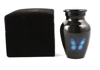 Mini Blue Butterfly with Stars Small Keepsake Urn