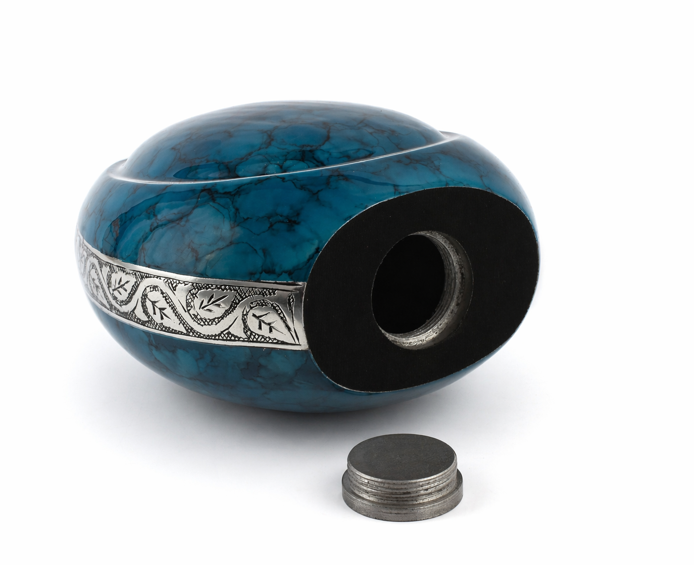 Blue Clouded Teardrop Cremation Urn