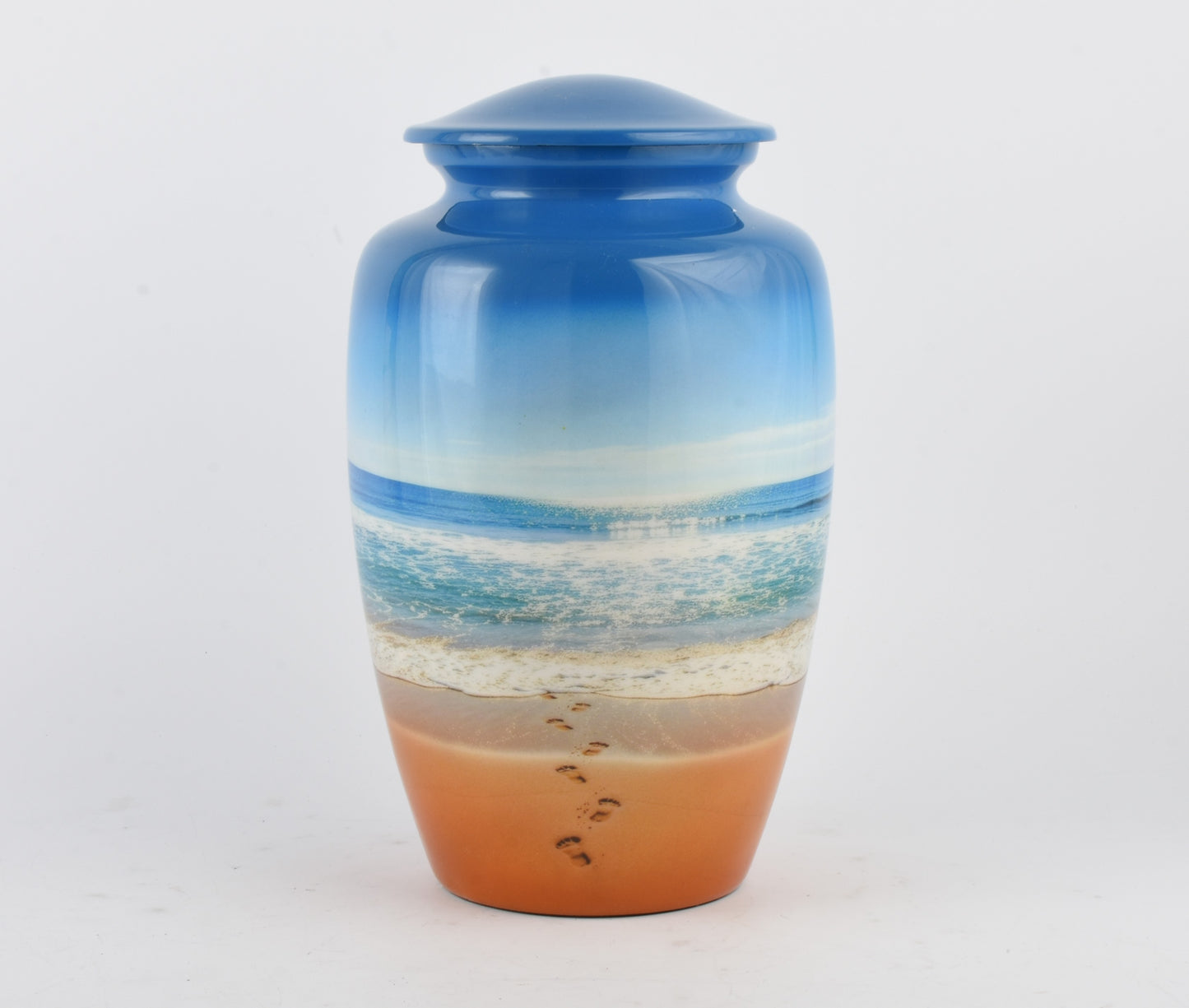 Beach Footprint Adult Cremation Urn