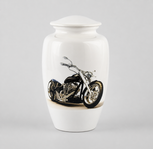 Motorbike Design Adult Cremation Ashes Urn