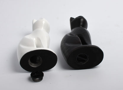 Cat Shape Urn Black and White