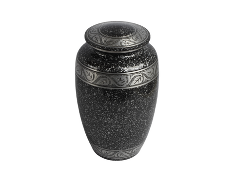 Adult Cremation Ashes Urn Black Marble Design