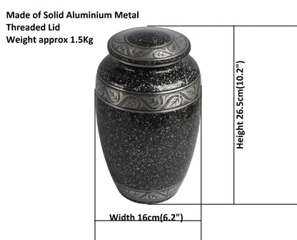 Adult Cremation Ashes Urn Black Marble Design