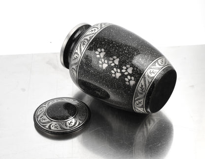 Black 6" Small Pet Ashes Urn Fully Personalised