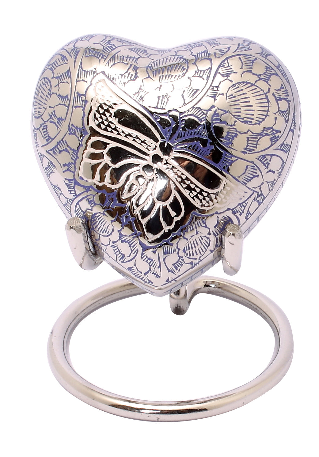 Blue Heart Keepsake With Stand & Box