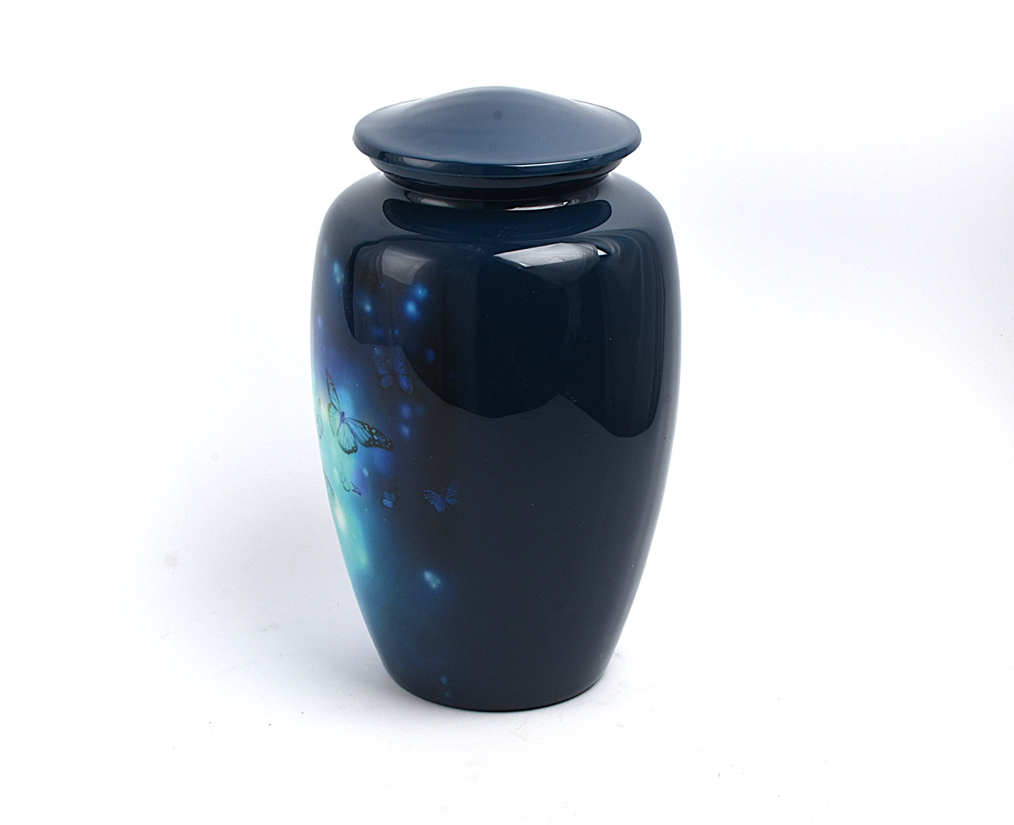 Blue Butterflies Adult Cremation Urn