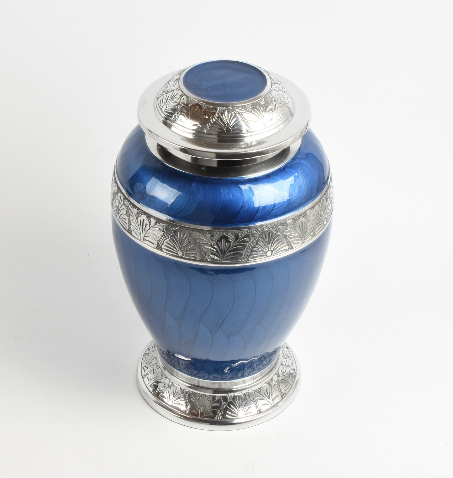 Blue & Silver Aluminium Dove Cremation Urn