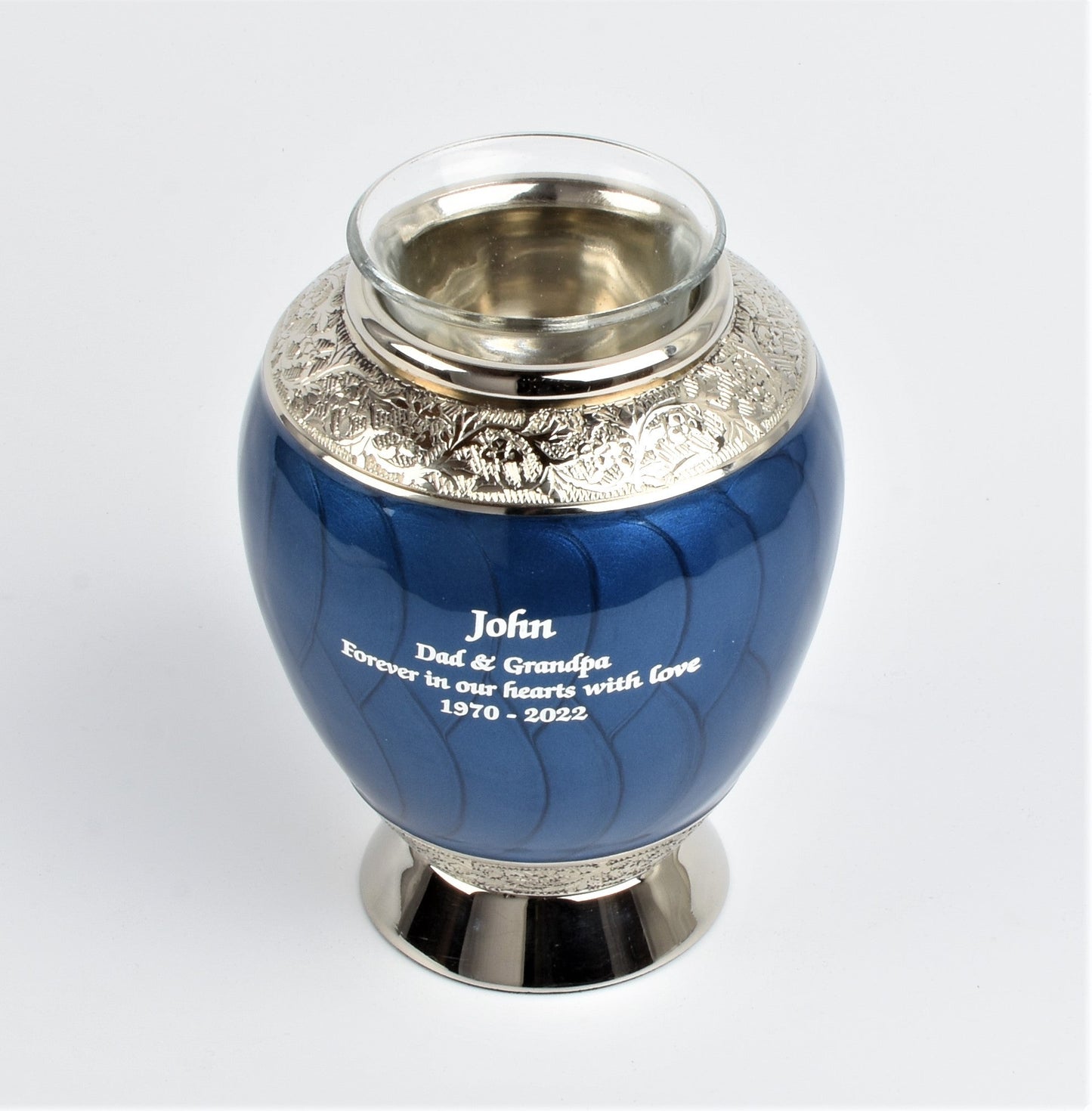 Blue Tealight Pitcher Urn