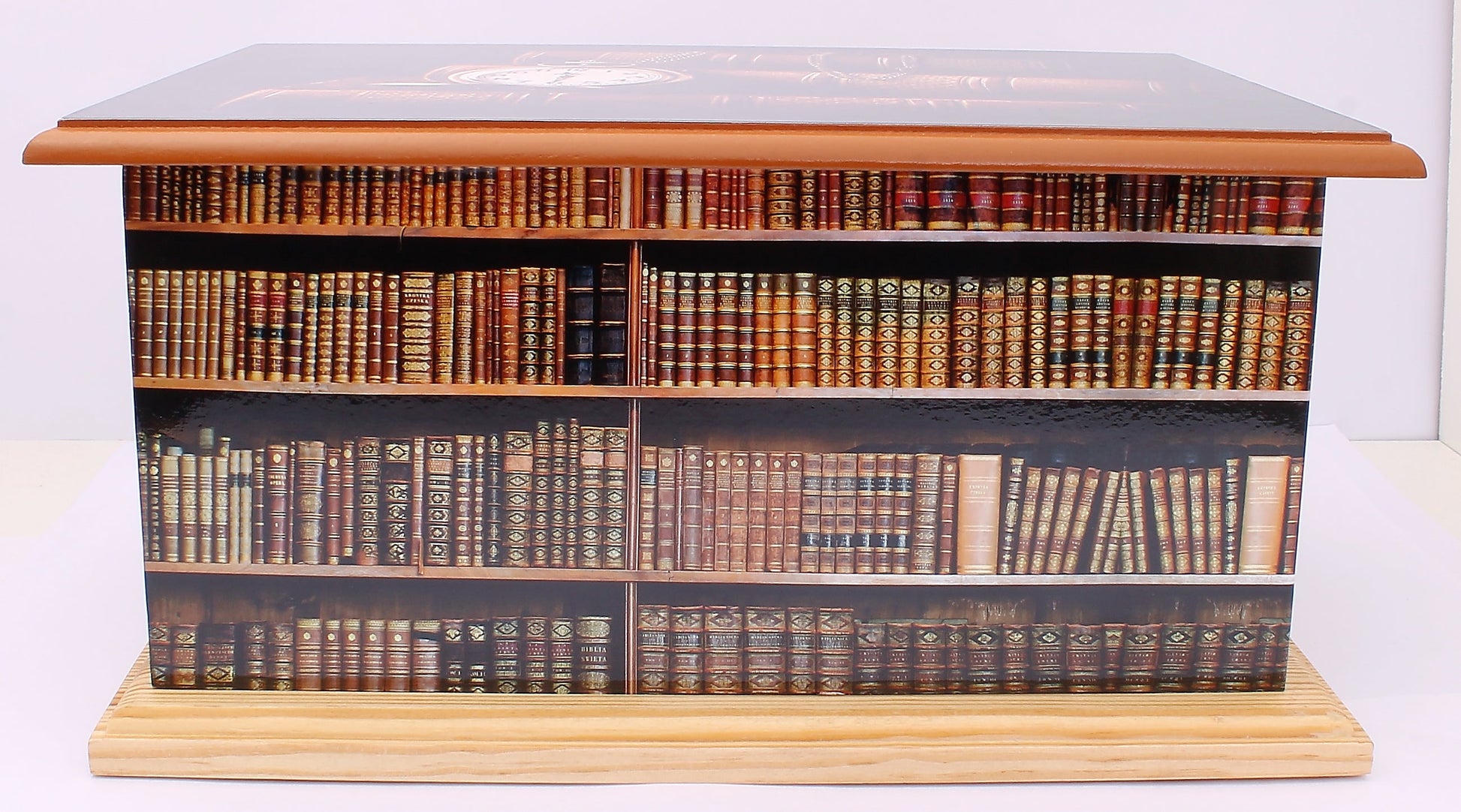 bookshelf wood urn, casket urn, ashes container, human ashes , books wood urn, books casket books urn, bookshelf urn, wood casket 