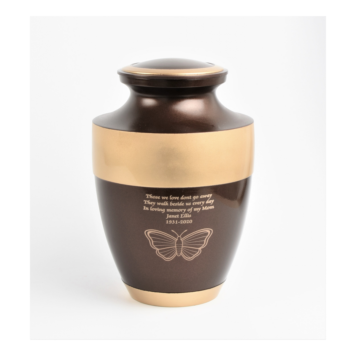 Brown cremation urn for ashes , brown urn for ashes , container for ashes, ashes storage jar, human ashes container, large urn , british urn, adult ashes urn, cremation urn for human ashes, funeral memorial burial remembrance URN, affordable price urn, metal urn, brown urn, free delivery urn, quick delivery urn, fully personalised urn, engraved urn