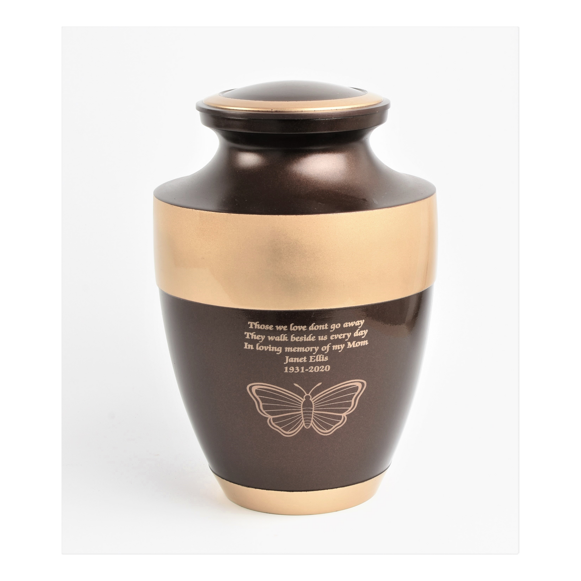 Brown cremation urn for ashes , brown urn for ashes , container for ashes, ashes storage jar, human ashes container, large urn , british urn, adult ashes urn, cremation urn for human ashes, funeral memorial burial remembrance URN, affordable price urn, metal urn, brown urn, free delivery urn, quick delivery urn, fully personalised urn, engraved urn