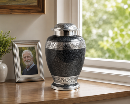 Grey Pattern Companion Urn For Two Body Ashes