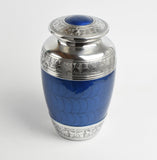 Classic Blue Aluminium Adult Cremation Urn