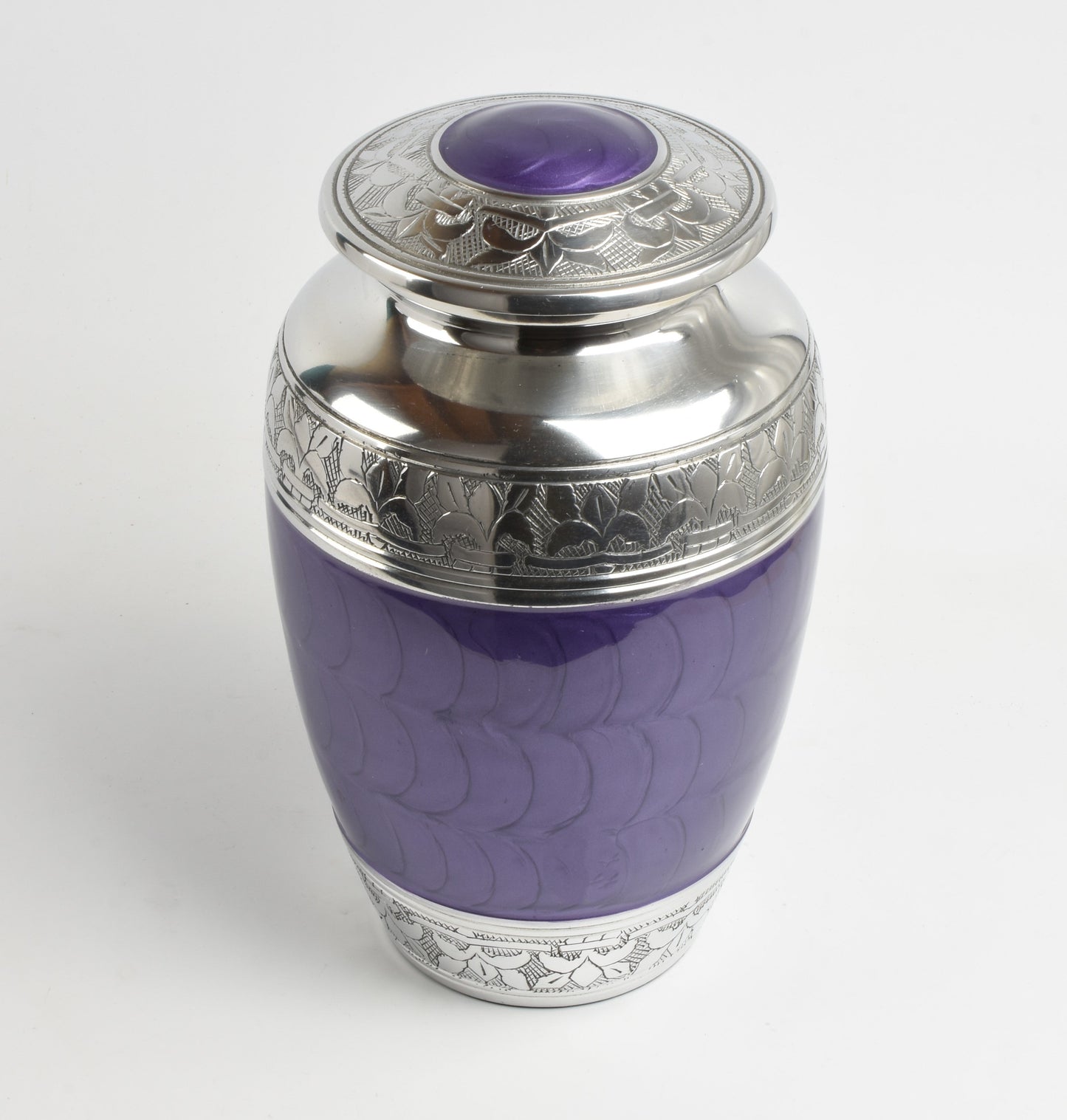 Classic Purple Aluminium Adult Cremation Urn