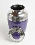 Classic Purple Aluminium Adult Cremation Urn