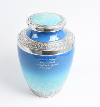 Blue Ocean Aluminium Cremation Testi Urn