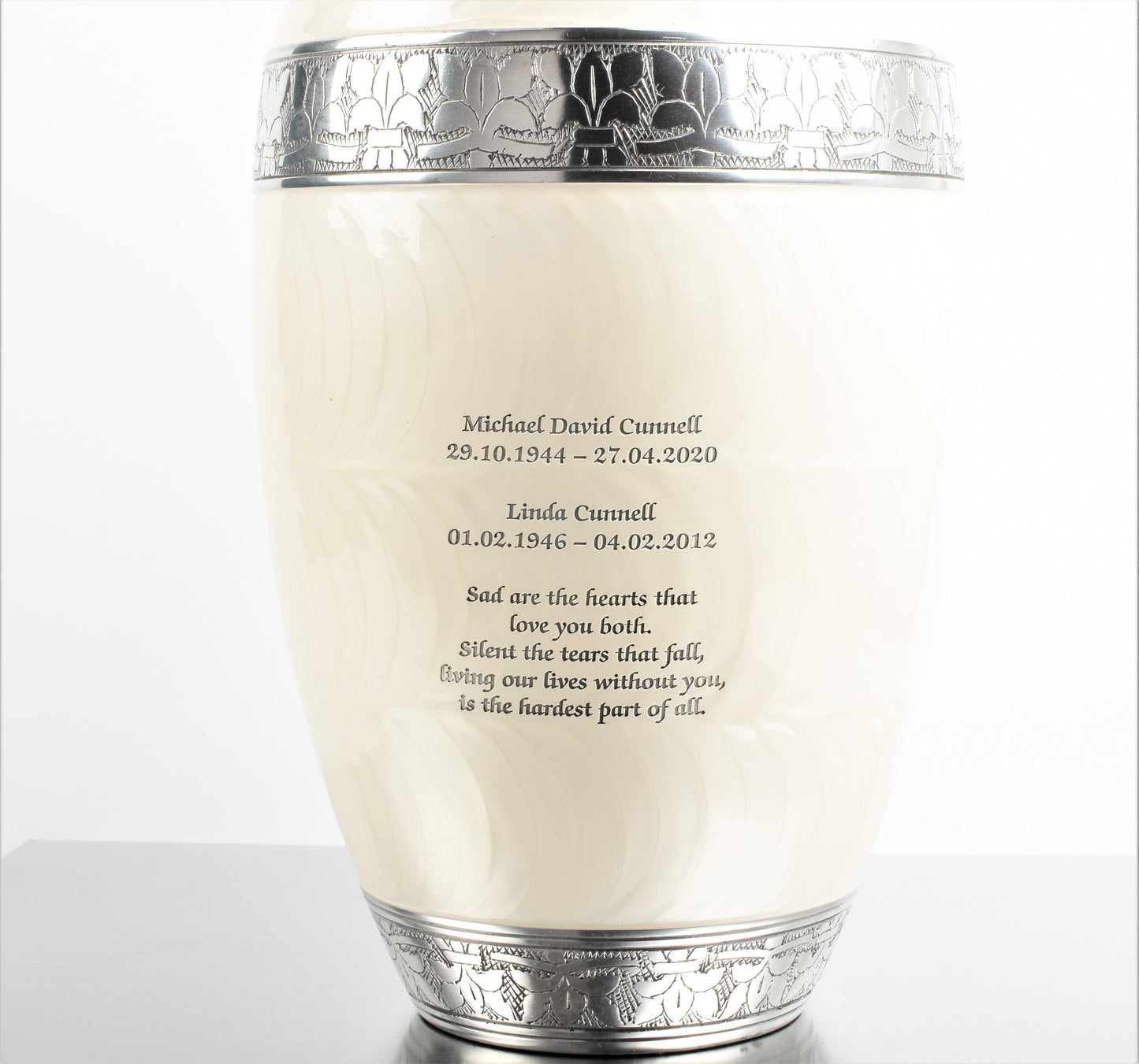 Pearl White Double Capacity Companion Urn  (425 Lb/190 Kg)
