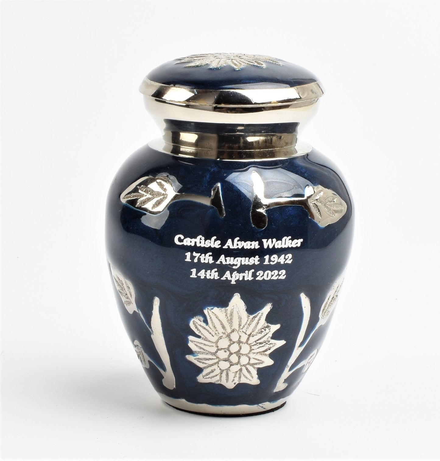 Blue Flower Mini Keepsake Urn