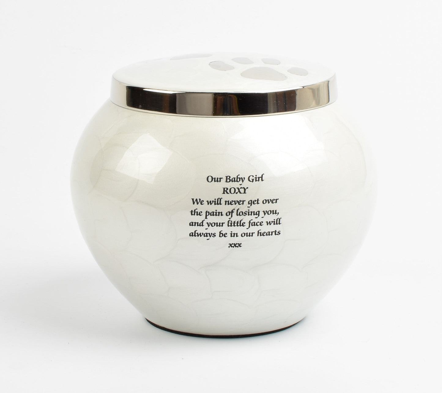 White Odyssey Pet Urn 2 Sizes