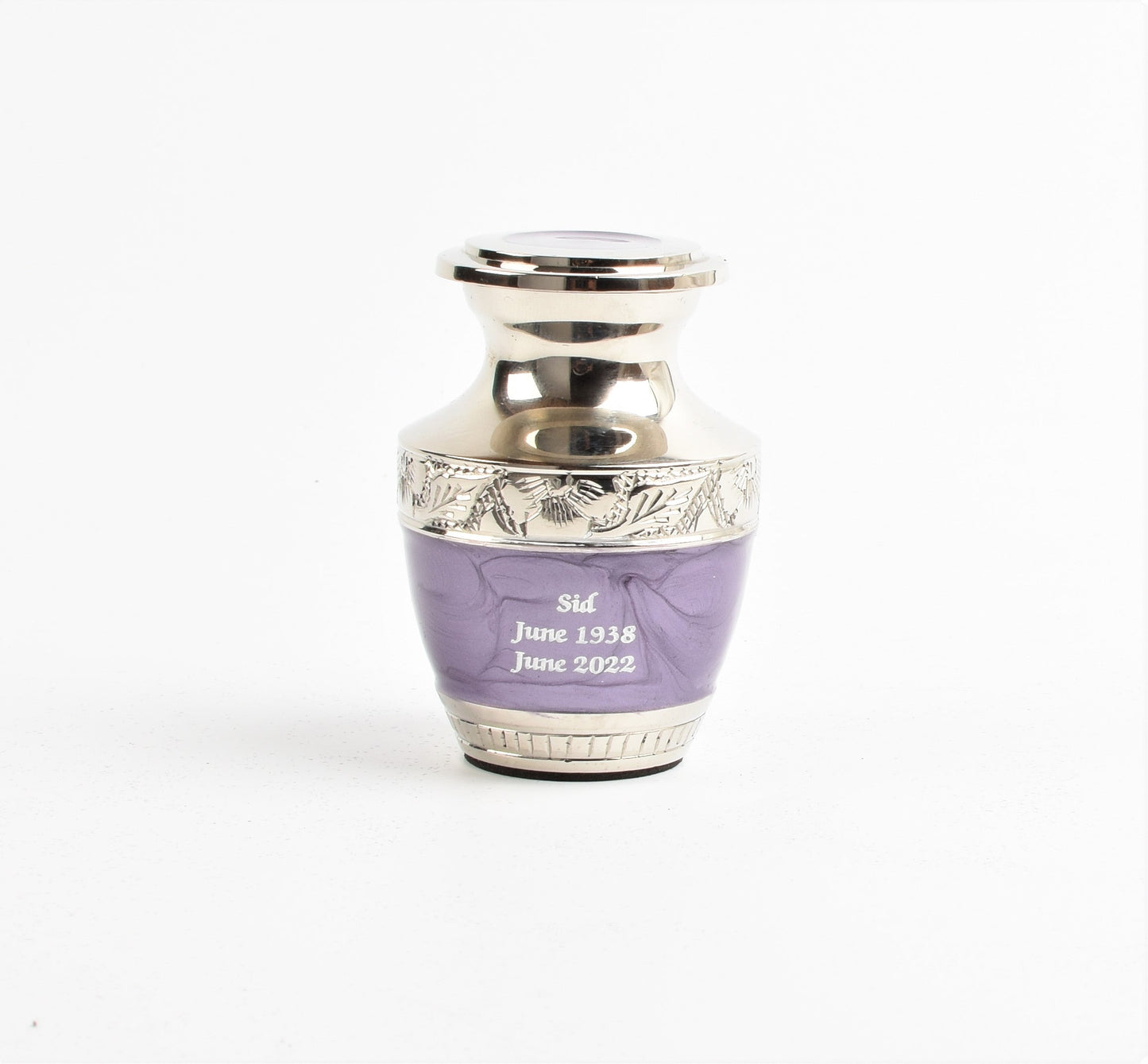 Purple & Silver Embossed Keepsake