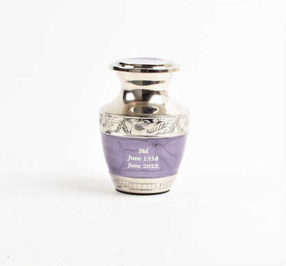 Purple & Silver Embossed Keepsake