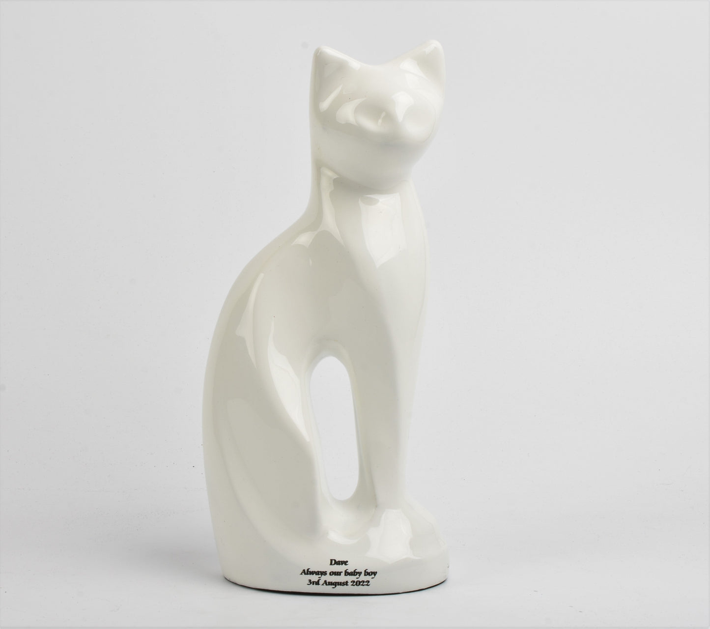 Cat Shape Urn White