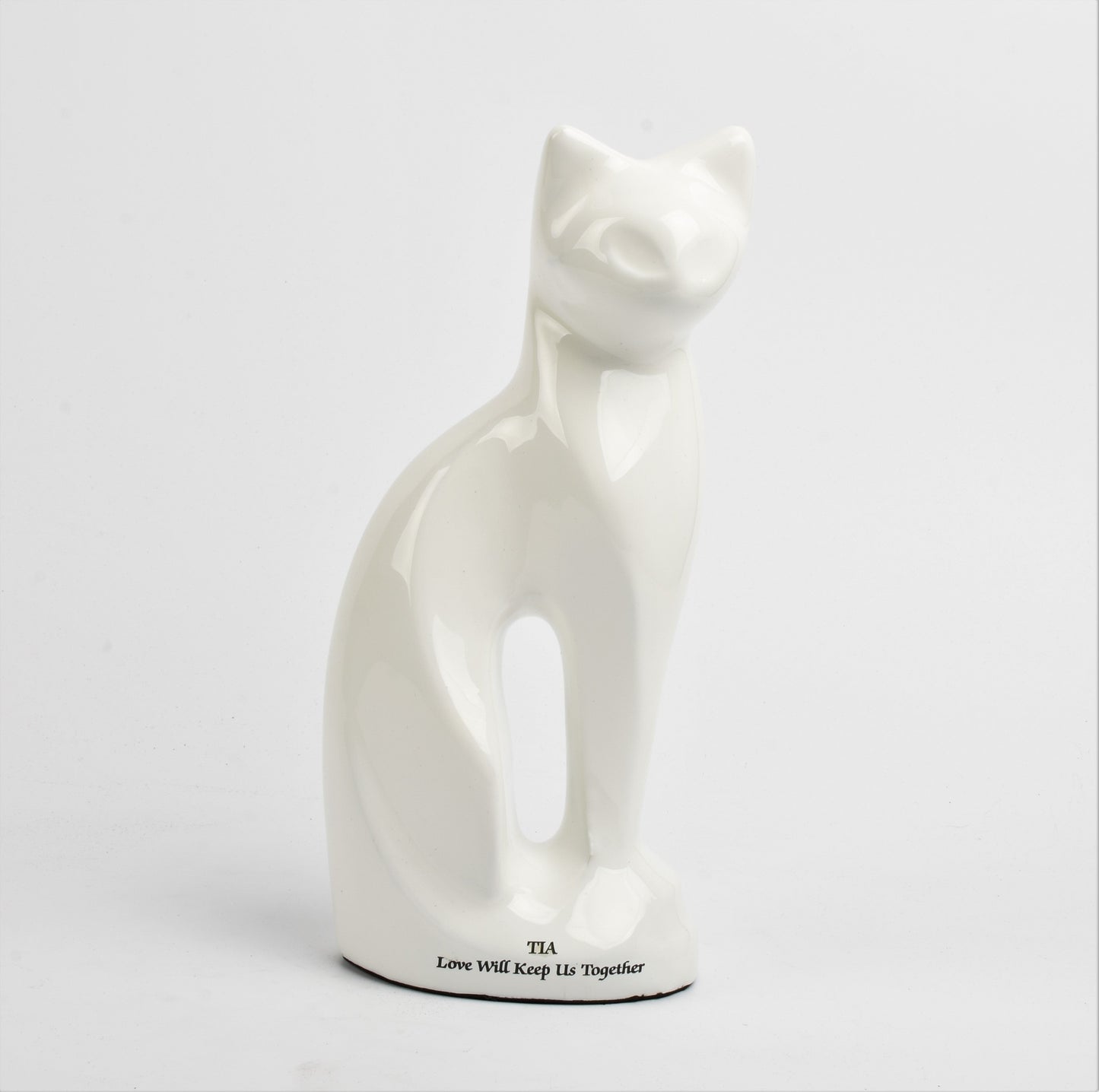 Cat Shape Urn Black and White