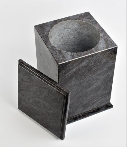 Vizag Blue Granite Stone Marble Tall Casket Urn