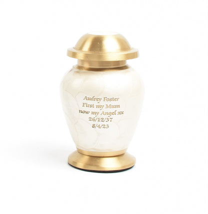 Pearl White Flying Birds Keepsake