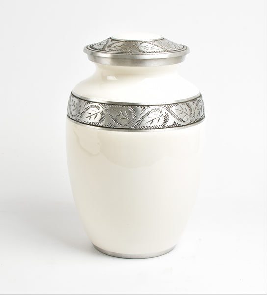 Solid White 6" Small Cremation Urn