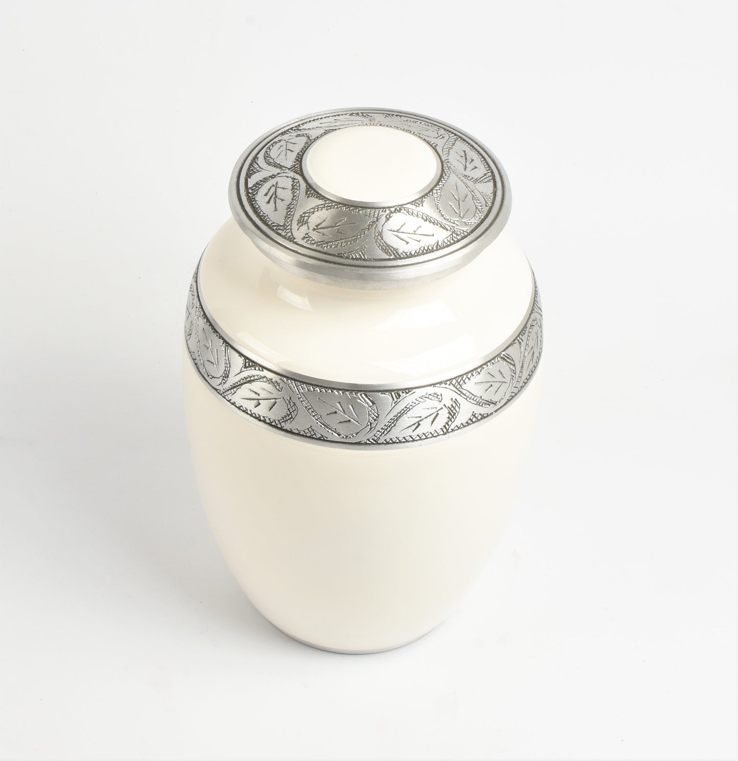 Solid White 6" Small Cremation Urn