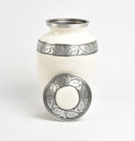 Solid White 6" Small Cremation Urn